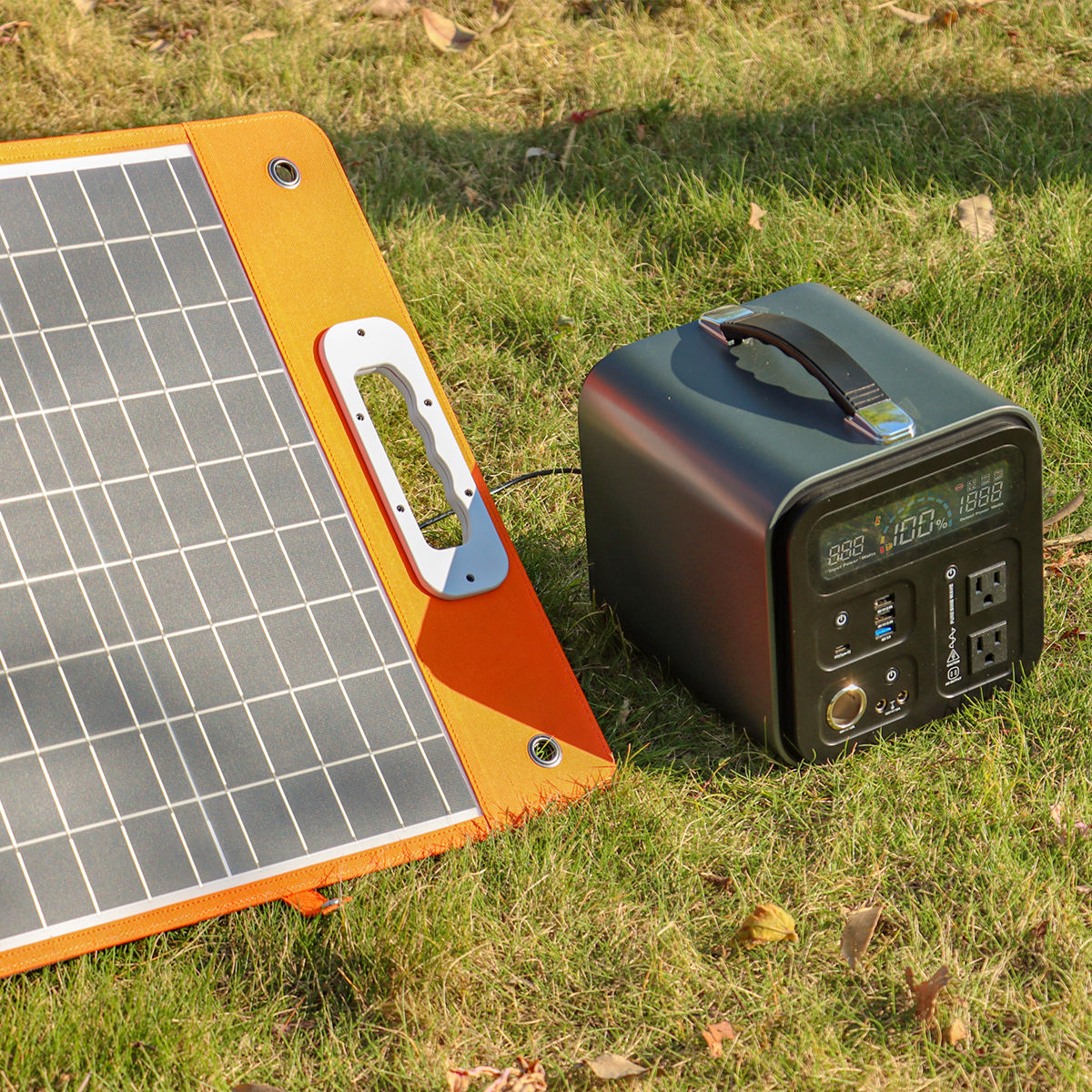 Panneau solaire de camping monocristallin pliable 60W 18V, Yachi